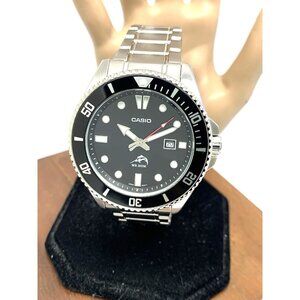 Casio Men's Watch MDV106 Quartz Black Dial Diver Silver Stainless Steel 2784